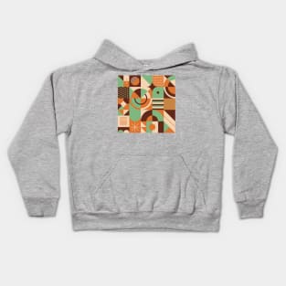 Bauhaus retro pattern Kids Hoodie